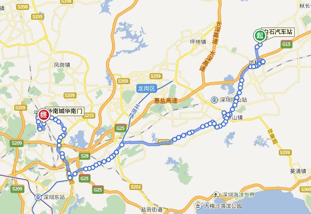 想知道: 深圳市 深惠3号线路线图 在哪