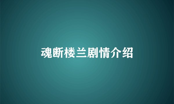 魂断楼兰剧情介绍