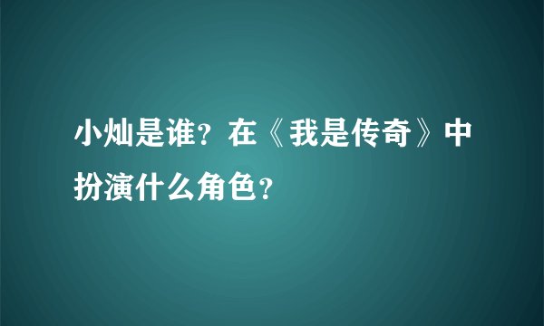 小灿是谁？在《我是传奇》中扮演什么角色？
