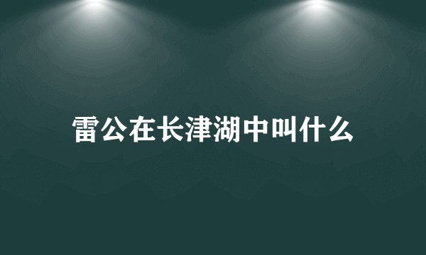 雷公在长津湖中叫什么