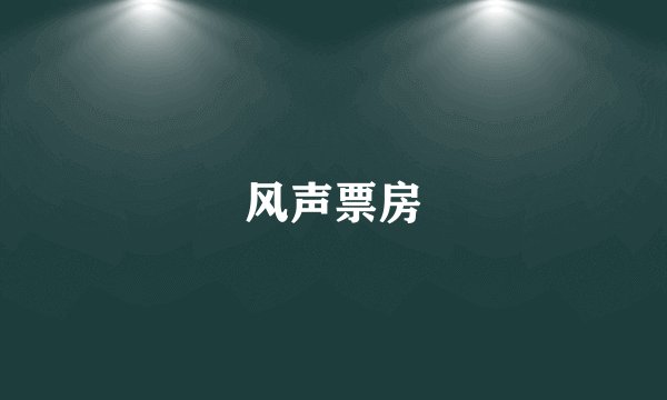 风声票房