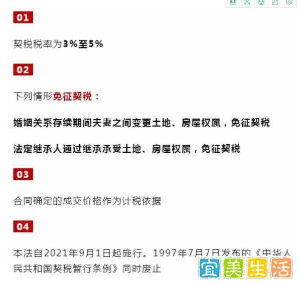 新契税法来了，9月1日开始实施！夫妻过户、子女继承房产均免征