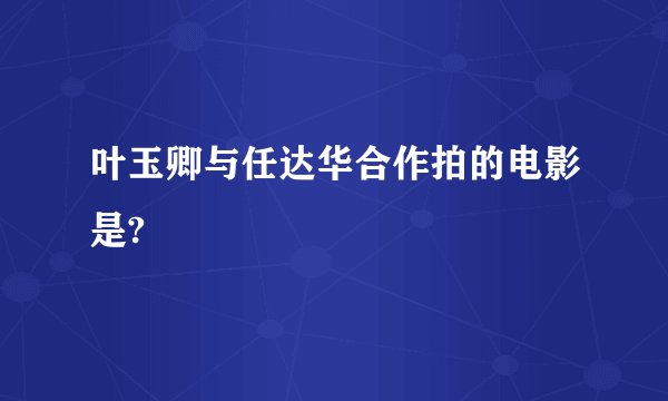 叶玉卿与任达华合作拍的电影是?