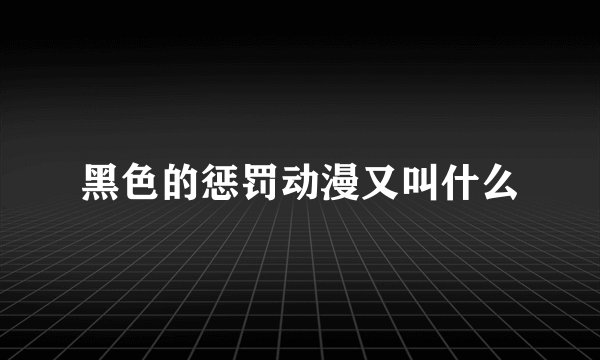 黑色的惩罚动漫又叫什么