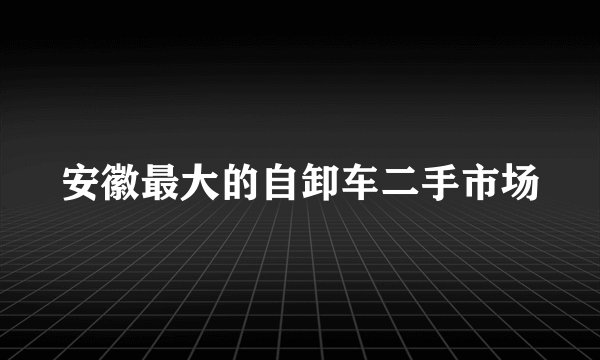 安徽最大的自卸车二手市场