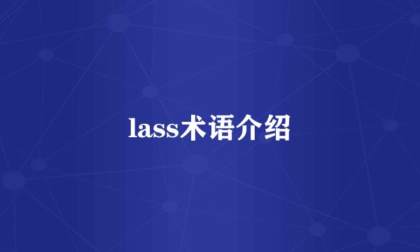 lass术语介绍