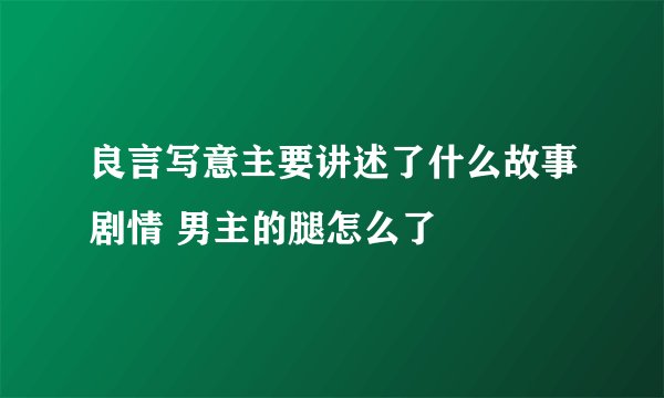 良言写意主要讲述了什么故事剧情 男主的腿怎么了