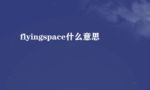 flyingspace什么意思