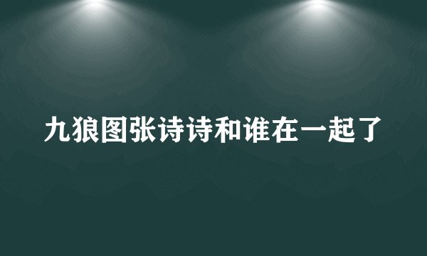 九狼图张诗诗和谁在一起了
