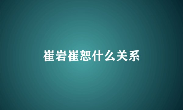 崔岩崔恕什么关系