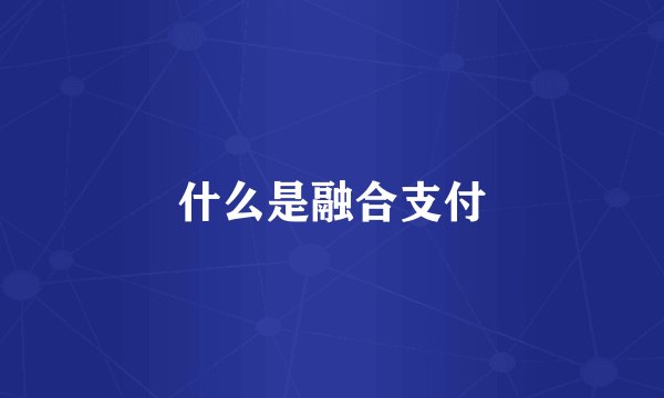 什么是融合支付