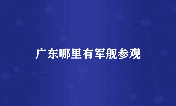 广东哪里有军舰参观
