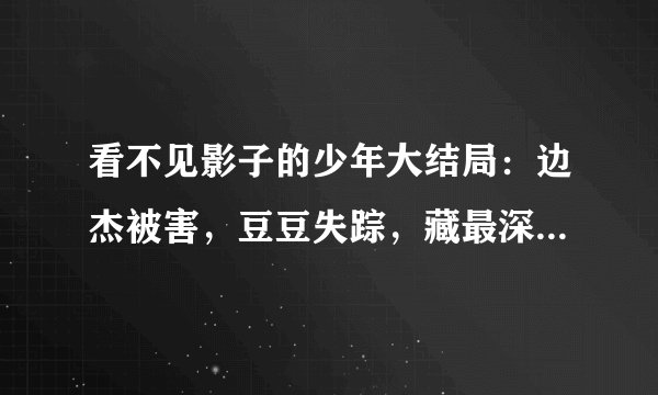 看不见影子的少年大结局：边杰被害，豆豆失踪，藏最深的居然是他