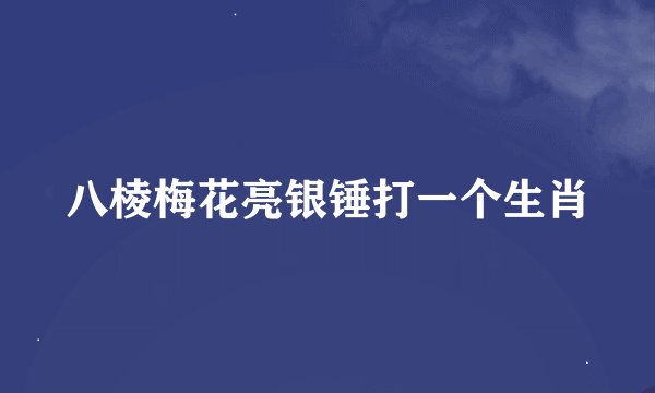 八棱梅花亮银锤打一个生肖