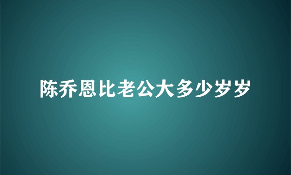 陈乔恩比老公大多少岁岁