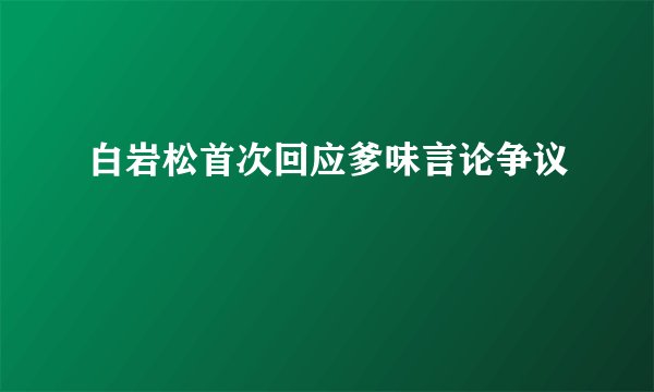 白岩松首次回应爹味言论争议