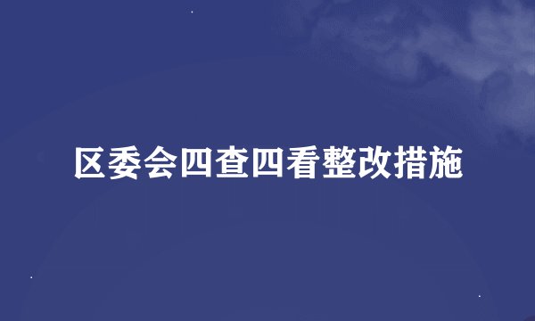 区委会四查四看整改措施