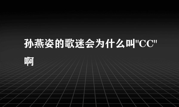 孙燕姿的歌迷会为什么叫