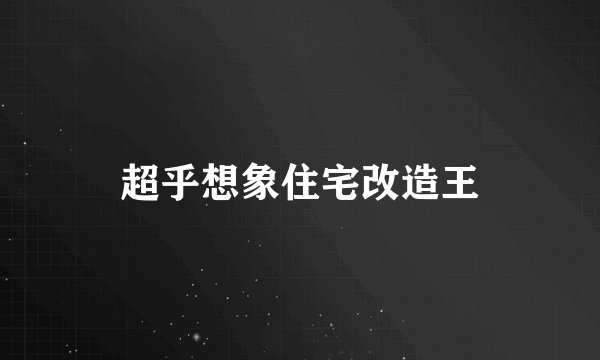 超乎想象住宅改造王