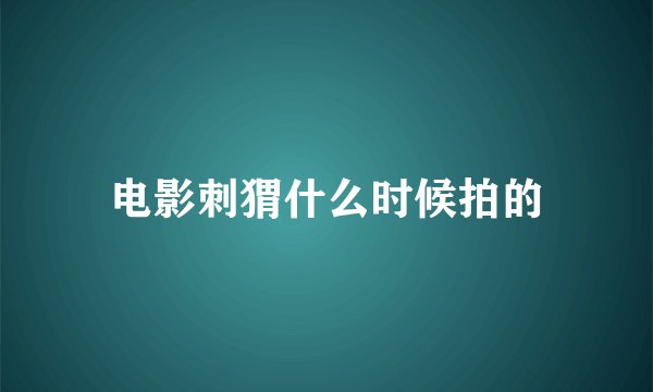 电影刺猬什么时候拍的