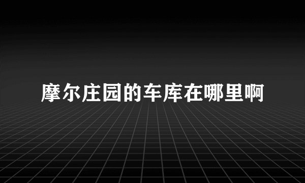摩尔庄园的车库在哪里啊