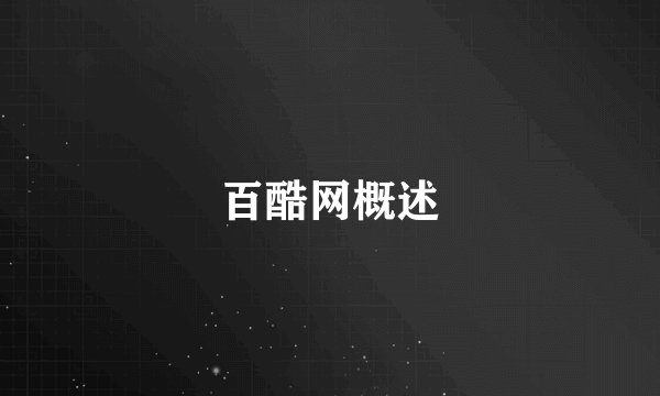 百酷网概述