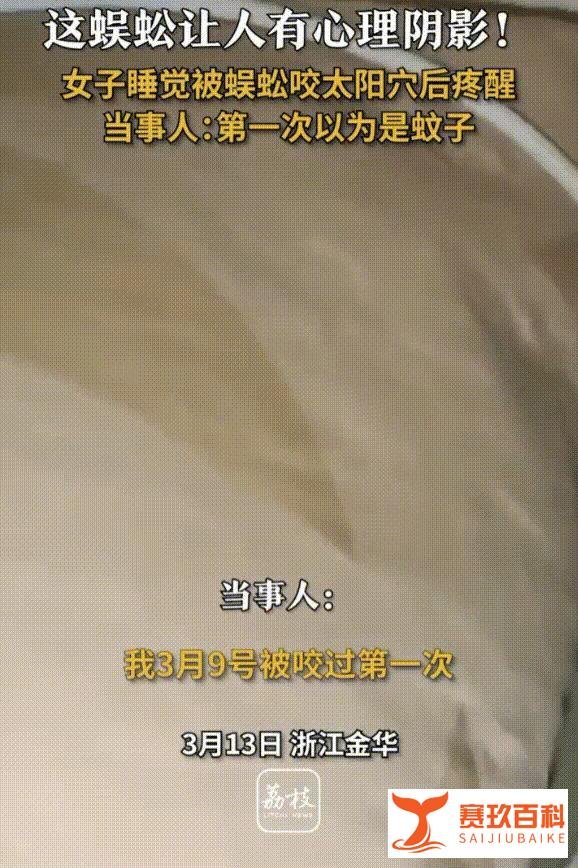 女子睡觉被10厘米蜈蚣咬太阳穴