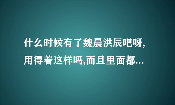 什么时候有了魏晨洪辰吧呀,用得着这样吗,而且里面都是小红帽,还编那么恶心的小说