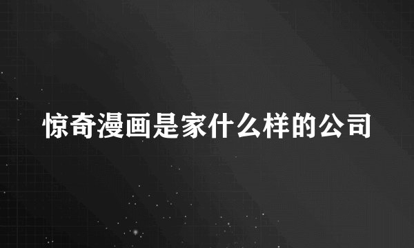 惊奇漫画是家什么样的公司