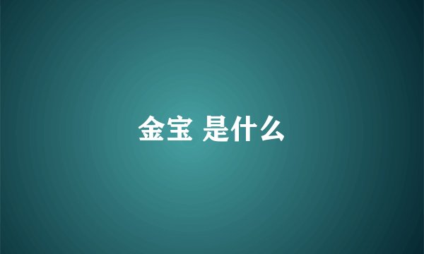 金宝 是什么