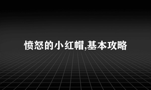 愤怒的小红帽,基本攻略