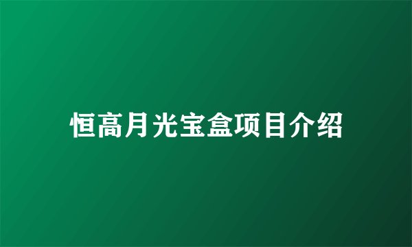 恒高月光宝盒项目介绍