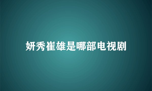 妍秀崔雄是哪部电视剧