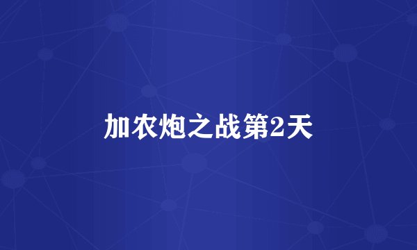 加农炮之战第2天