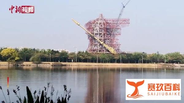 荆州巨型关公像只剩钢架和大刀，建造花费1.729亿元
