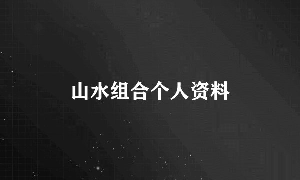 山水组合个人资料