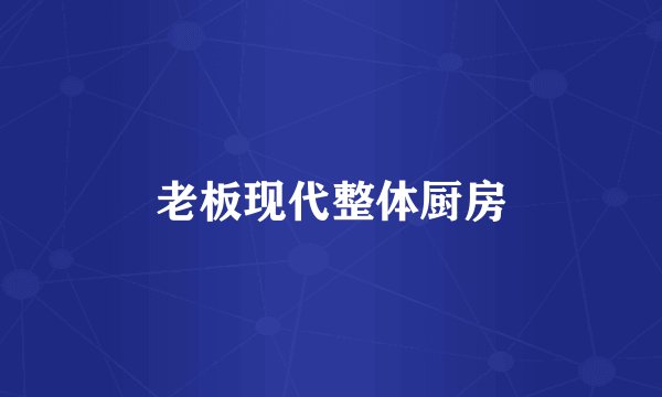 老板现代整体厨房