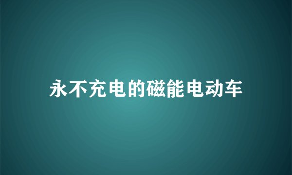 永不充电的磁能电动车