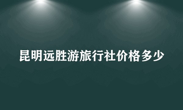 昆明远胜游旅行社价格多少