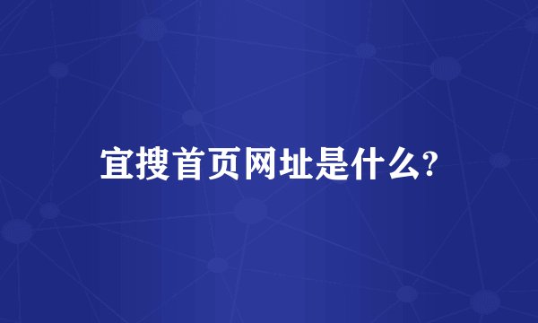 宜搜首页网址是什么?