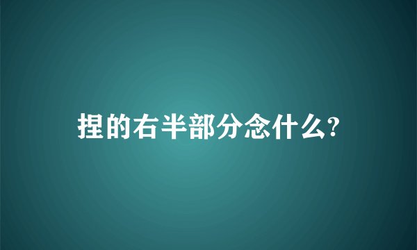 捏的右半部分念什么?