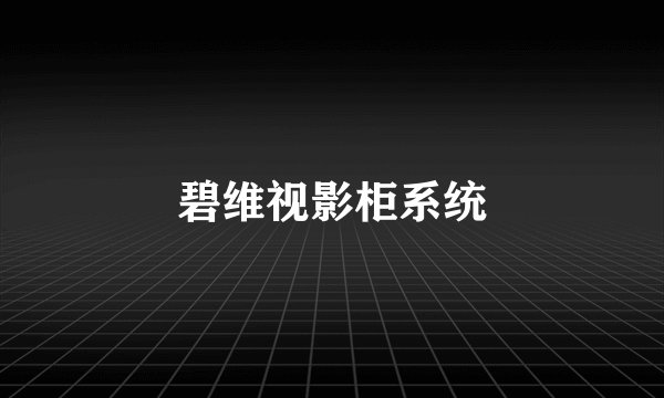 碧维视影柜系统