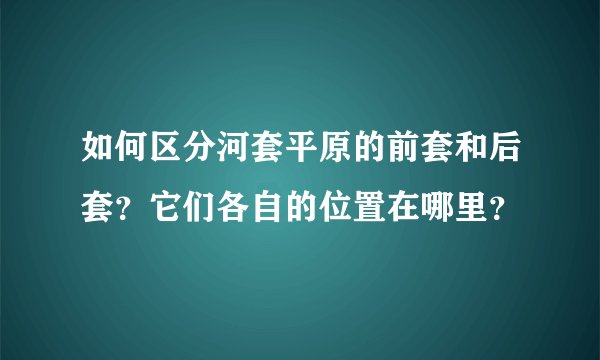 如何区分河套平原的前套和后套？它们各自的位置在哪里？