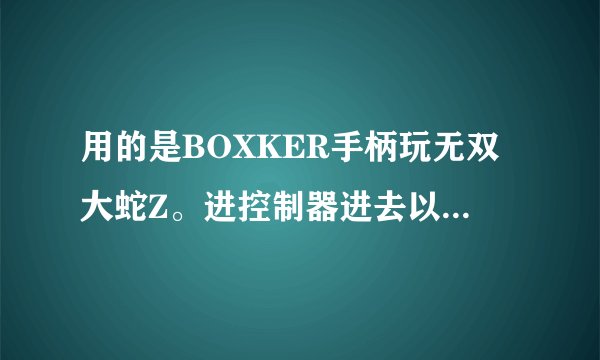 用的是BOXKER手柄玩无双大蛇Z。进控制器进去以后不能设置，前面选择震动以后手柄会震动，但是按键全部不行
