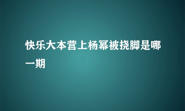 快乐大本营上杨幂被挠脚是哪一期