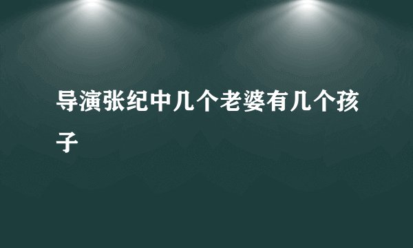 导演张纪中几个老婆有几个孩子