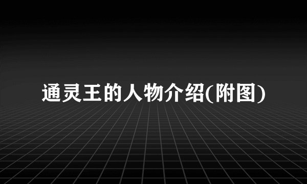通灵王的人物介绍(附图)