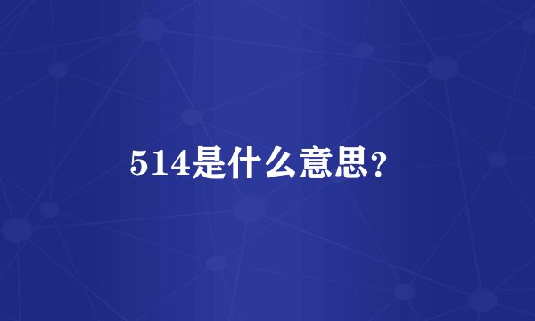 514是什么意思？