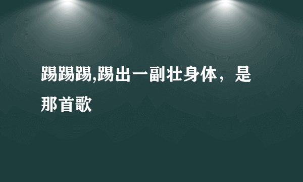 踢踢踢,踢出一副壮身体，是那首歌