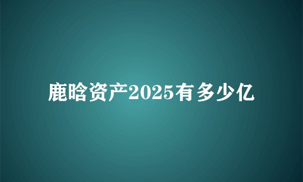 鹿晗资产2025有多少亿